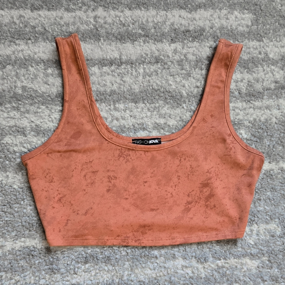 Fashion Nova Marble Print Crop Top